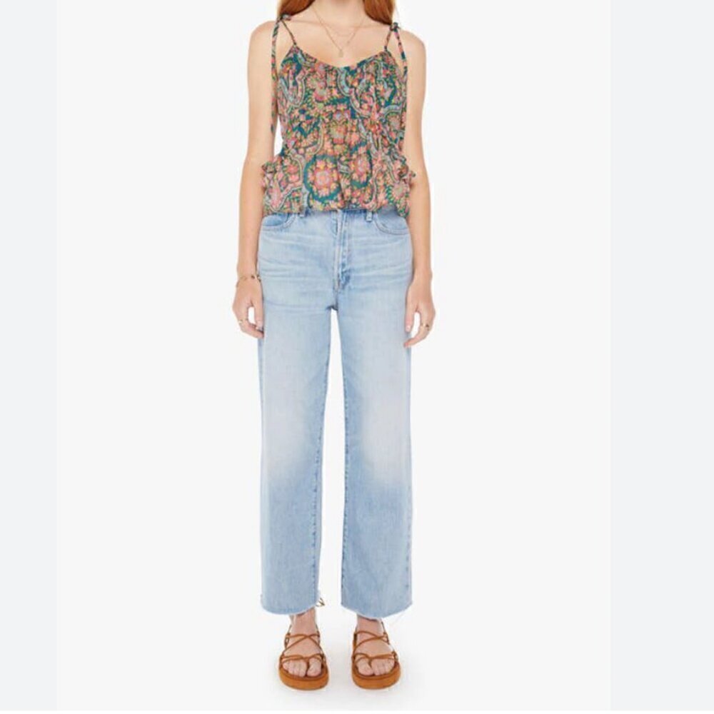 #31 NWT MOTHER Denim The Roam Free Tank in Under The Rug